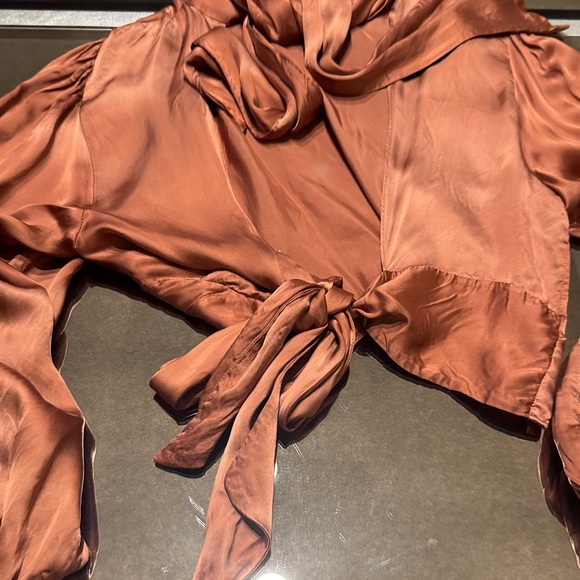 Wilfred Copper Satin Blouse - Picture 5 of 9